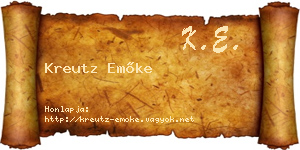 Kreutz Emőke névjegykártya
